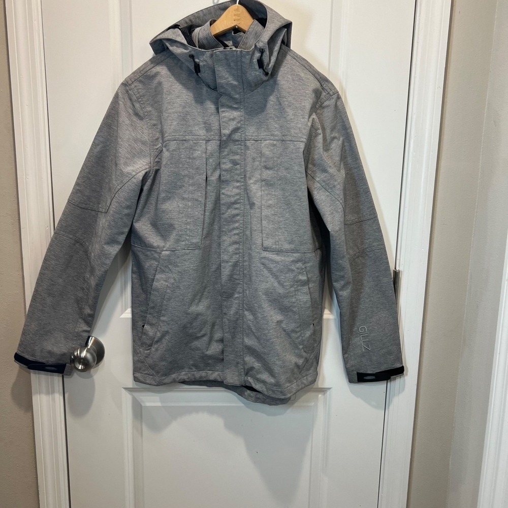 Gillz Mens Jacket Technical Softshell Heather Gray Size S
